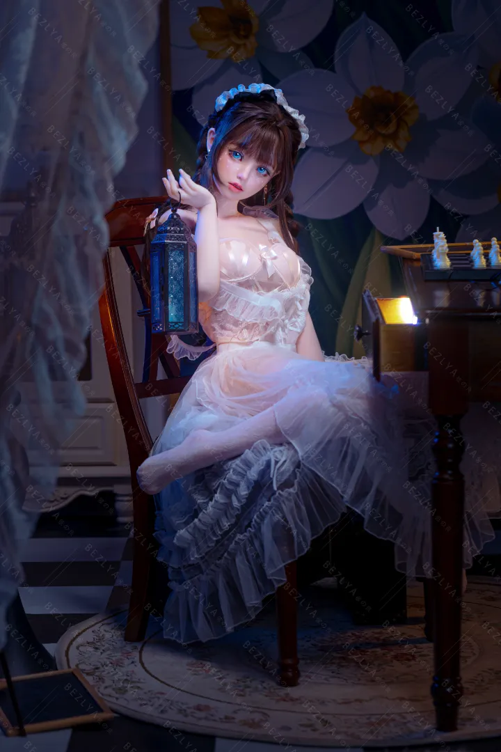 149cm (4ft11) C CUP Movable jaw Silicone Head + TPE Body Hybrid Sex Doll Convallaria, Head Linlan